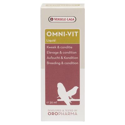 OROPHARMA - Omni-vit liquid วิตามินรวมเข้มข้นชนิดน้ำสำหรับนก บำรุง ปรับสภาพ สูตรพร้อมผสมพันธุ์ (30ml.), Versele Laga